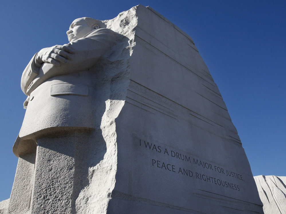 The Martin Luther King, Jr. Memorial in Washington, D.C. Interior Secretary Ken Salazar endorsed a plan Tuesday to remove the disputed "drum major" inscription from the memorial and replace it with a fuller version of the quote. The Martin Luther King, Jr. Memorial in Washington, D.C. Interior Secretary Ken Salazar endorsed a plan Tuesday to remove the disputed "drum major" inscription from the memorial and replace it with a fuller version of the quote.