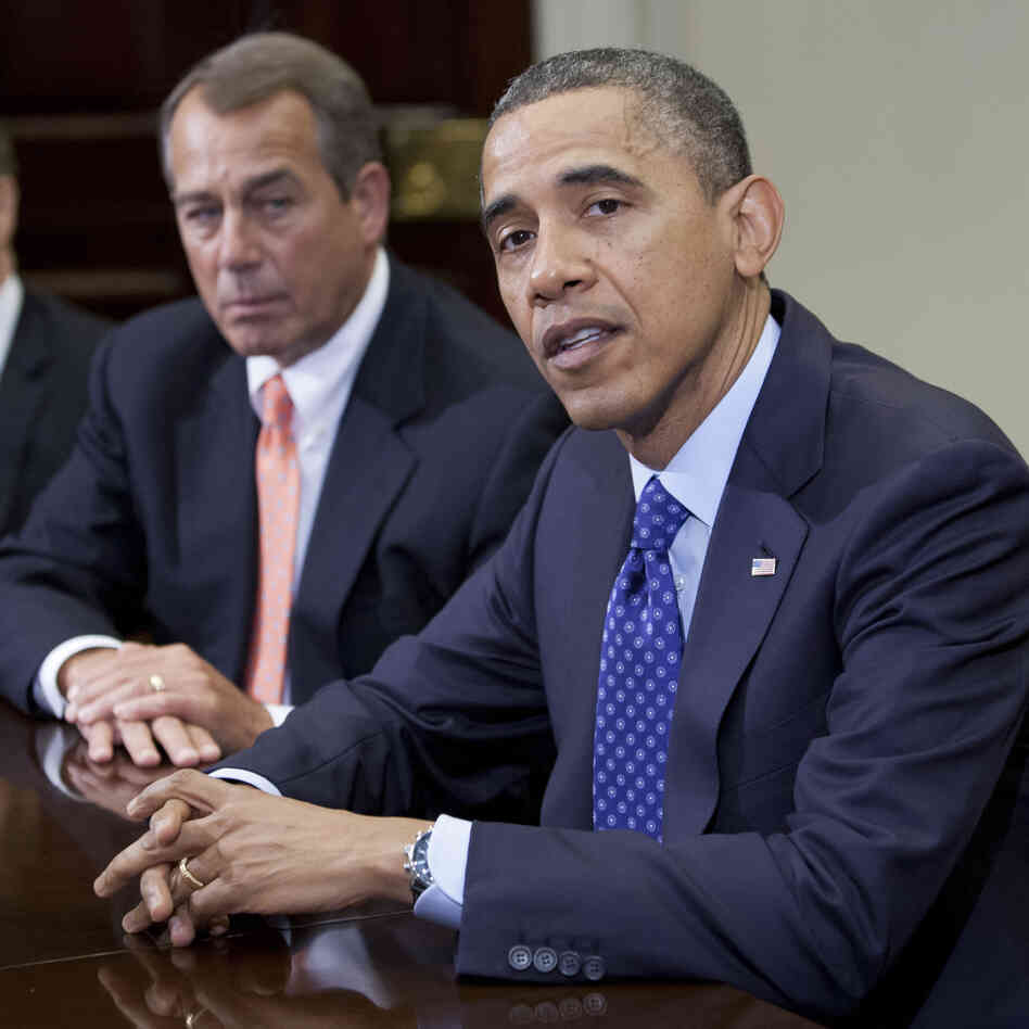 President Obama and House Speaker John Boehner, R-Ohio, at the White House on Nov. 16.