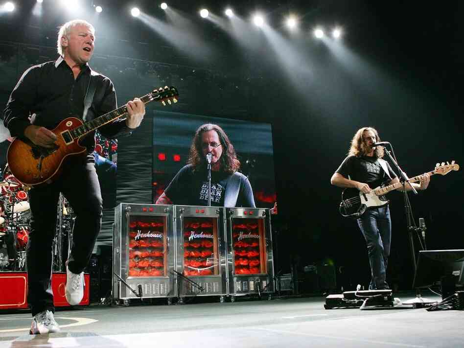 Rush guitarist Alex Lifeson (left) and singer/bassist Geddy Lee. 