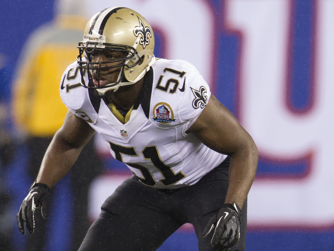 New Orleans Saints linebacker Jonathan Vilma.