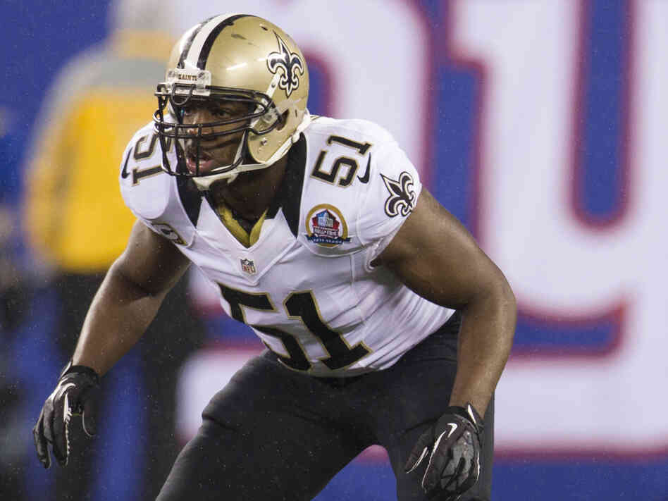 New Orleans Saints linebacker Jonathan Vilma.