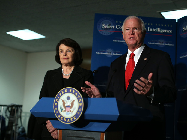 Sen. Dianne Feinstein, D-Calif., and Sen. Saxby Chambliss, R-Ga., have opposing views about a report detailing CIA detention and interrogation practices.