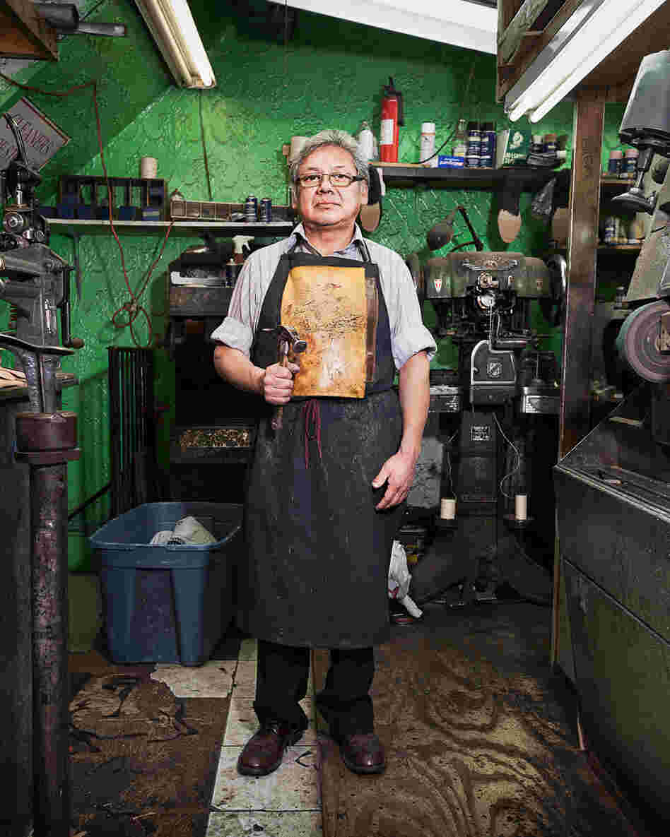 Norberto, cobbler at Giovanni D'Italia Shoe Repair