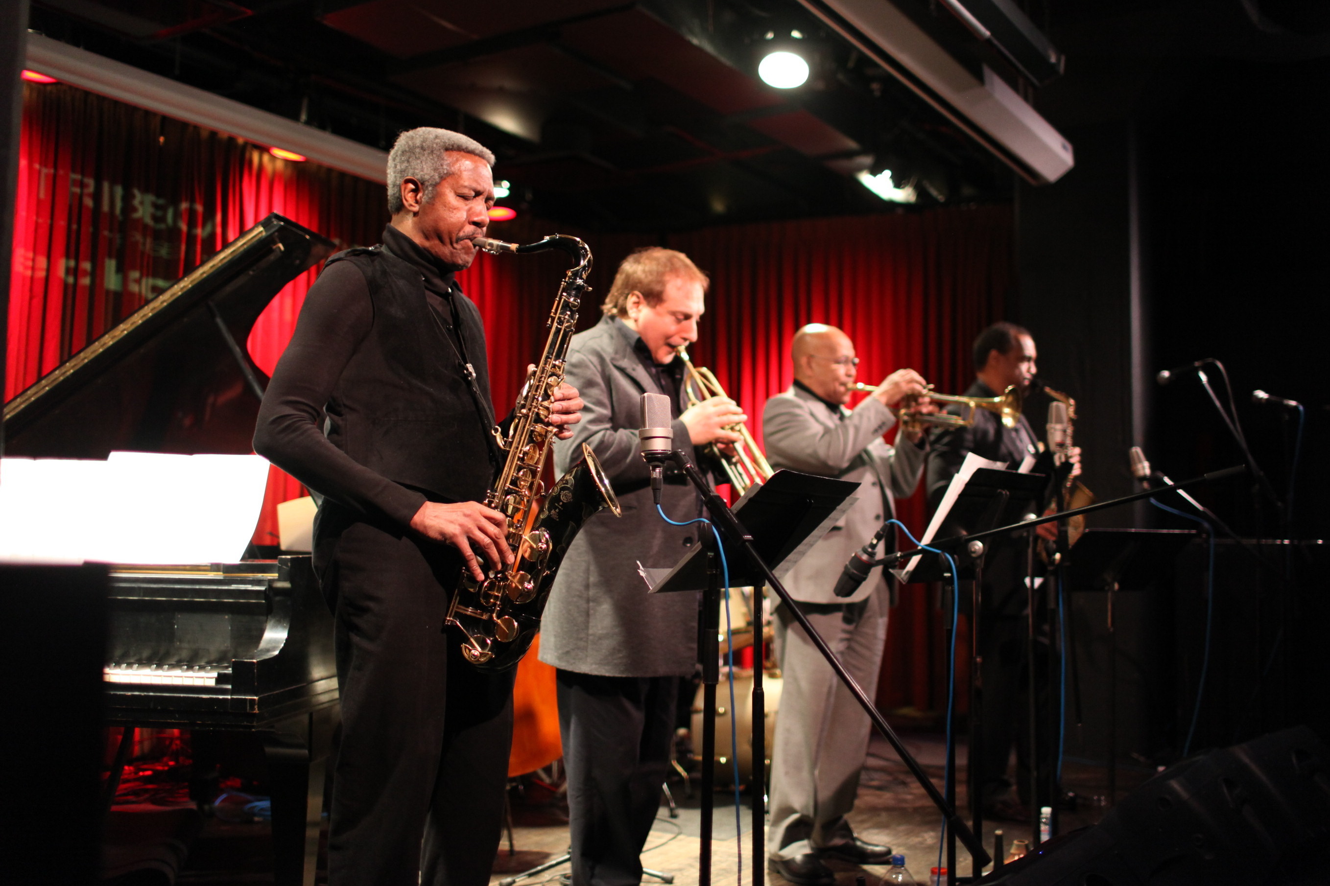 The front line of The Cookers. L-R: Billy Harper, David Weiss, Eddie Henderson, Craig Handy.