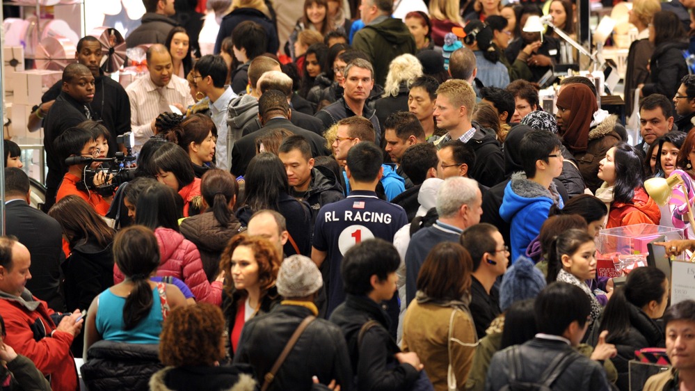 The crowded scene on "Black Friday" at Macy's in Manhattan. The U.S. population is projected to hit 400 million in 2051, Census says, up from 321 million in 2015. The crowded scene on "Black Friday" at Macy's in Manhattan. The U.S. population is projected to hit 400 million in 2051, Census says, up from 321 million in 2015.