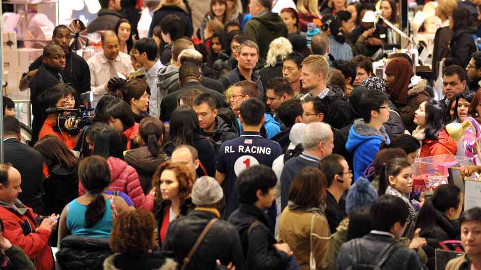 The crowded scene on "Black Friday" at Macy's in Manhattan. The U.S. population is projected to hit 400 million in 2051, Census says, up from 321 million in 2015.