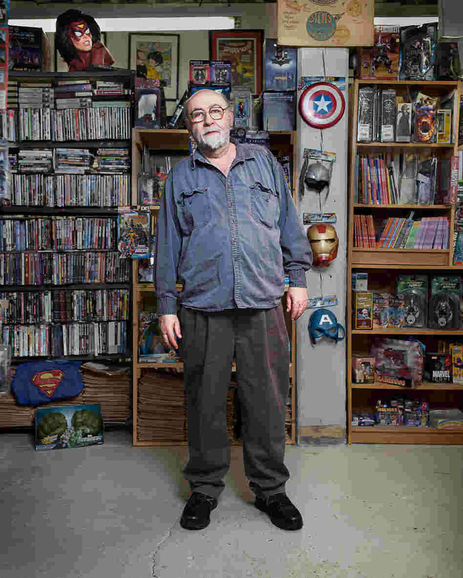 Stefan, owner of Babylon Comic Books, which closed after Hurricane Sandy