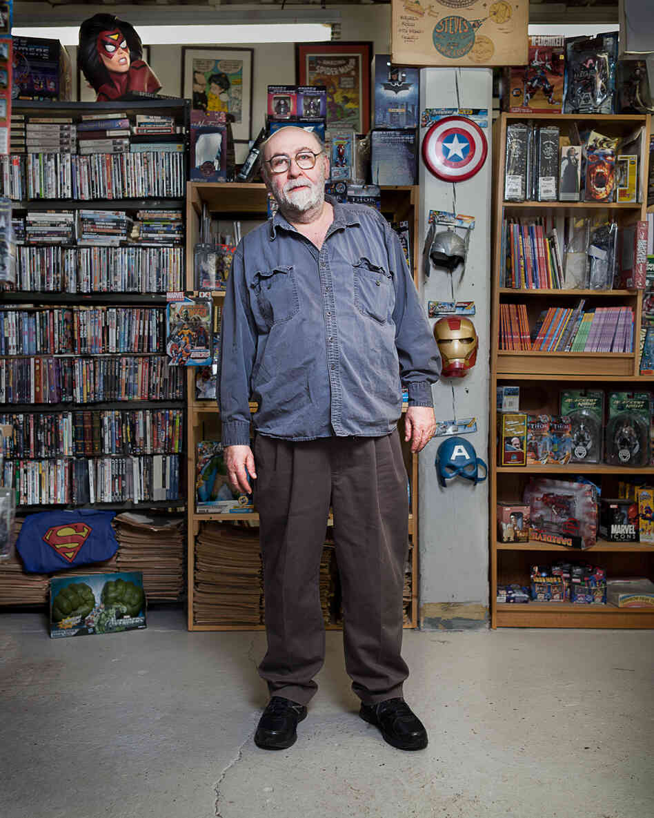 Stefan, owner of Babylon Comic Books, which closed after Hurricane Sandy