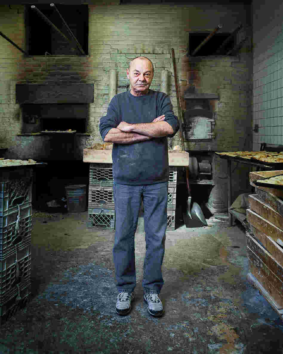Dom at Dom's Bakery. His claim to fame, Delaney says, is that Frank Sinatra would have his bread flown out to Hollywood every week.