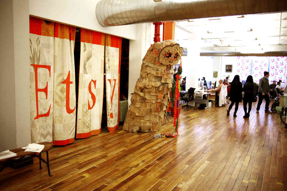 Etsy, which began as a place for home crafters and small businesses to sell their goods, has experienced growing pains as it surpasses 800,000 sellers.