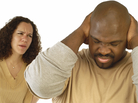 Husband and wife arguing. Husband and wife arguing.