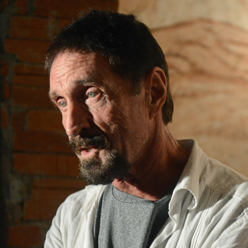 John McAfee, in Guatemala City before his detention.