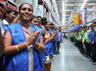 September 2012: Employees celebrate the opening of a Best Price Modern store in Hyderabad, India. Bharti Enterprises manages that and other such stores, which Wal-Mart has invested in. September 2012: Employees celebrate the opening of a Best Price Modern store in Hyderabad, India. Bharti Enterprises manages that and other such stores, which Wal-Mart has invested in.