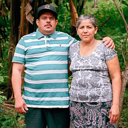 Pedro and Evangelina, former refugees at Mesa Grande and current members of the Valle Nuevo Directiva.