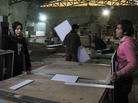 Fatima Jafari, owner of Bamboo Wood Industries, listens to a worker in her factory in Kabul, Afghanistan. Jafari is one of the few female entrepreneurs in an industrial trade in the country, despite international efforts to support women in business. Fatima Jafari, owner of Bamboo Wood Industries, listens to a worker in her factory in Kabul, Afghanistan. Jafari is one of the few female entrepreneurs in an industrial trade in the country, despite international efforts to support women in business.