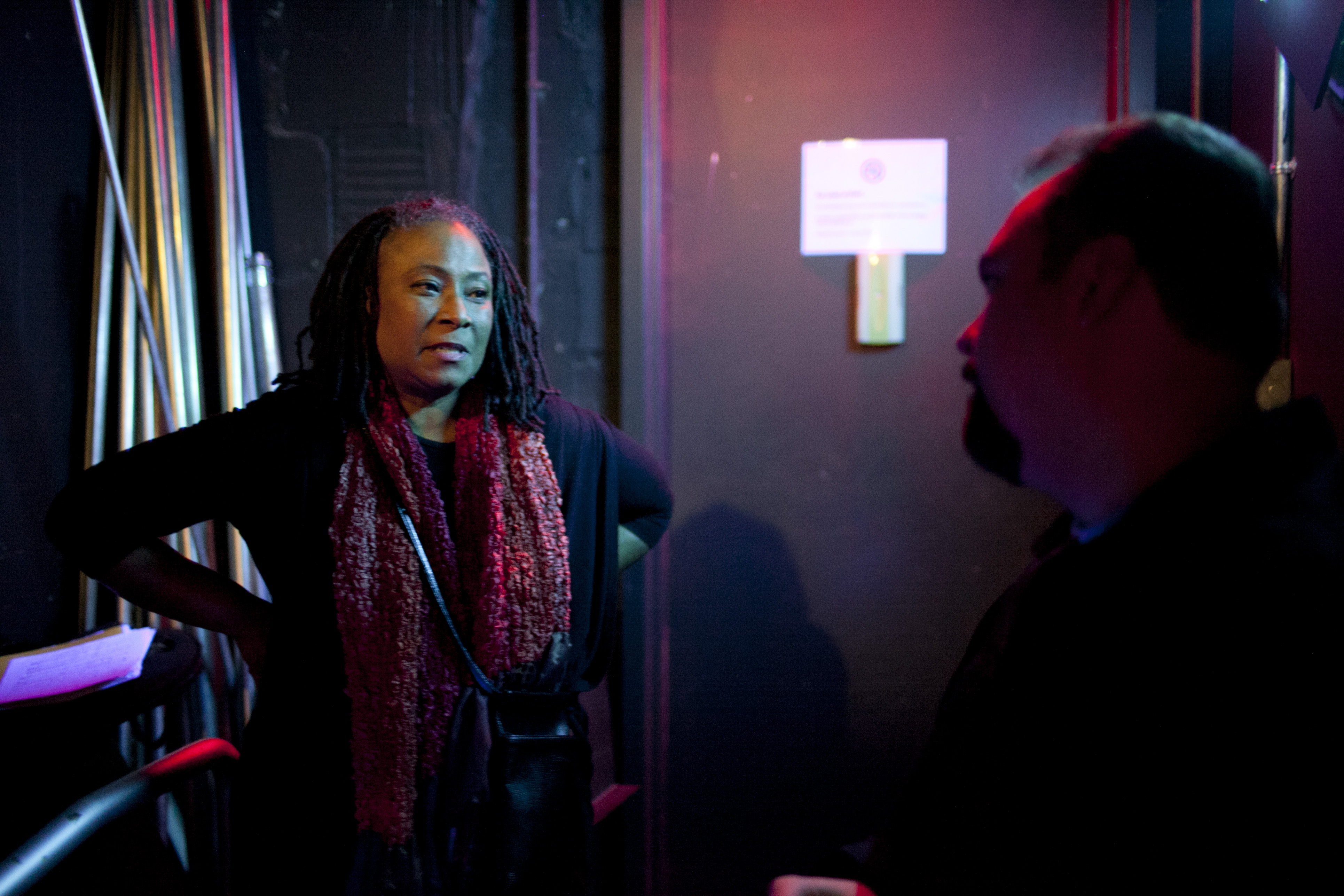 Geri Allen backstage with host Josh Jackson.