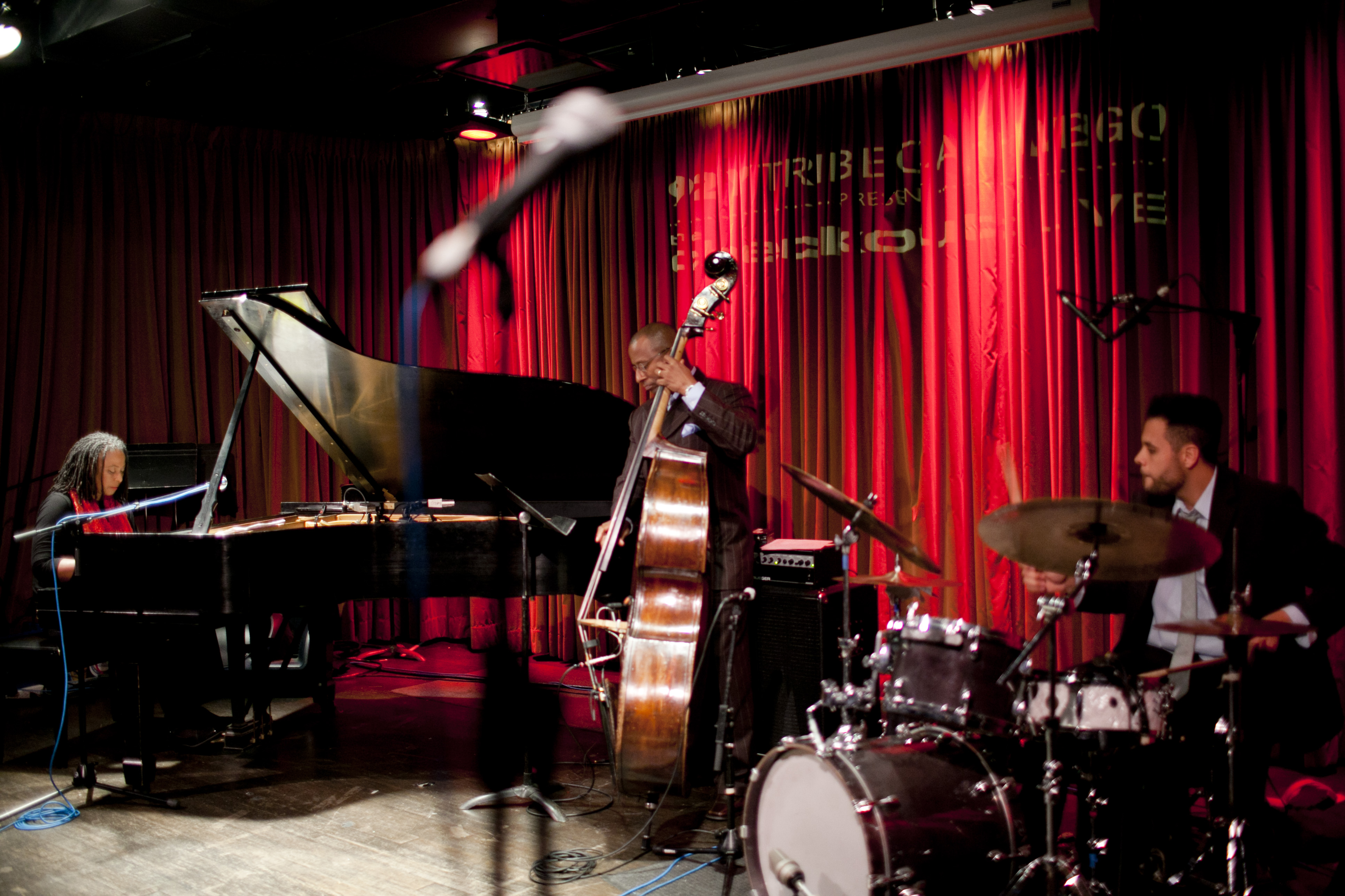 Geri Allen's Timeline is the trio of Allen, bassist Kenny Davis and drummer Kassa Overall with tap dancer Maurice Chestnut (not pictured).
