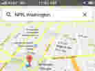 A screenshot of Google Maps on an iPhone.