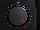 A volume knob turned up to the maximum. A volume knob turned up to the maximum.