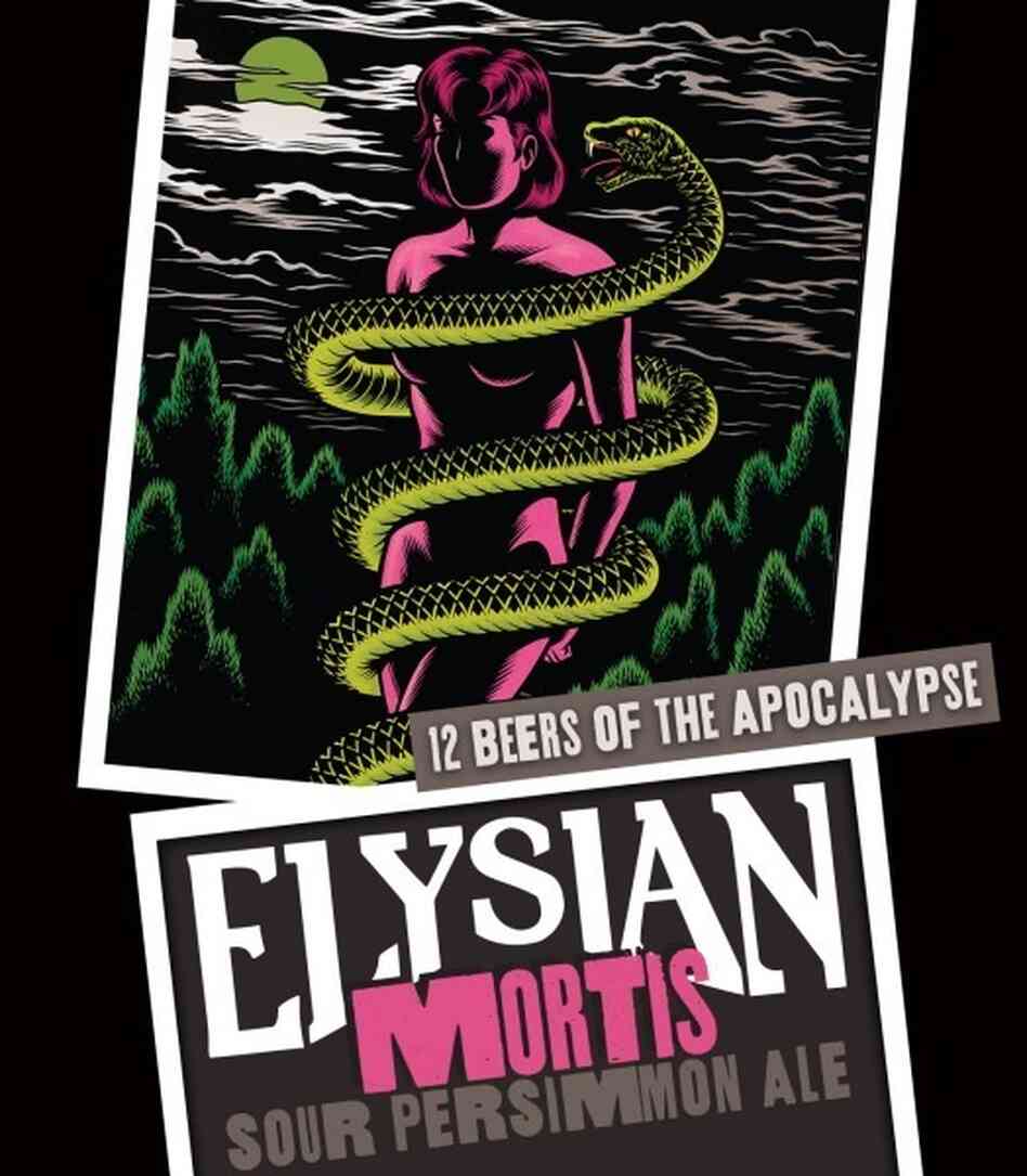 Elysian released its Mortis Sour Persimmon Ale in November as part of its Twelve Beers of the Apocalypse. The label artwork features imagery from comic artist Charles Burns' "Black Hole" series. Elysian released its Mortis Sour Persimmon Ale in November as part of its Twelve Beers of the Apocalypse. The label artwork features imagery from comic artist Charles Burns' "Black Hole" series.