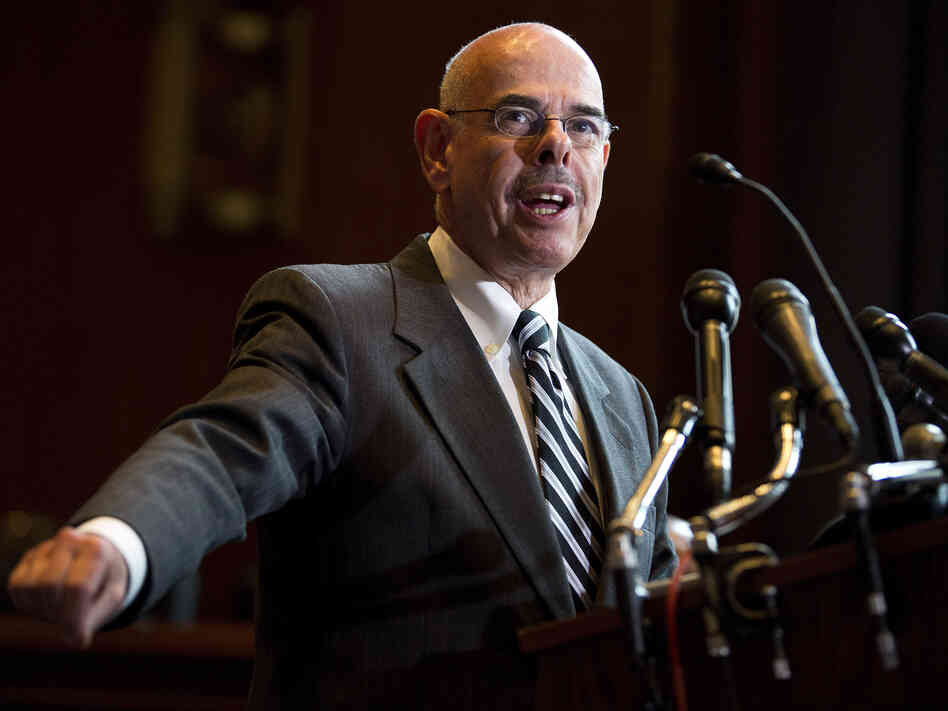 Rep. Henry Waxman, D-Calif., speaks Tuesday at a news conference calling for no reduction in the Medicare and Medicaid budgets, as part of the year-end budget talks on Capitol Hill in Washington. Waxman said he does not support means testing for Medicare.
