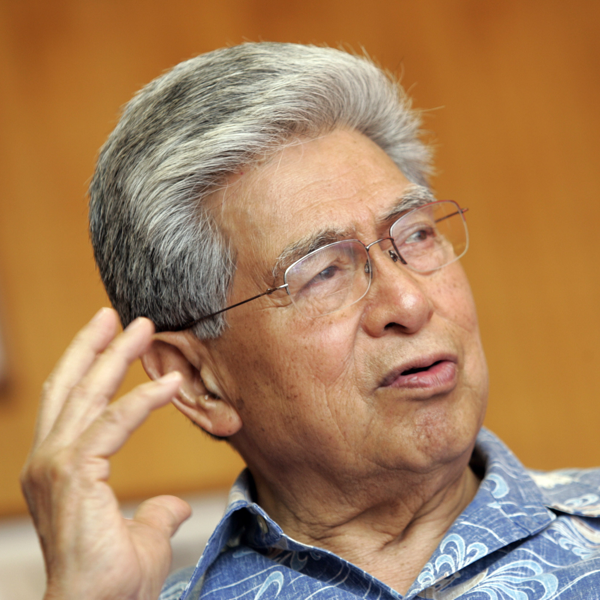 Sen. Daniel Akaka, D-Hawaii, is seen in his Honolulu office in 2007.