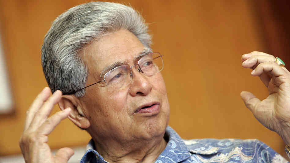 Sen. Daniel Akaka, D-Hawaii, is seen in his Honolulu office in 2007.