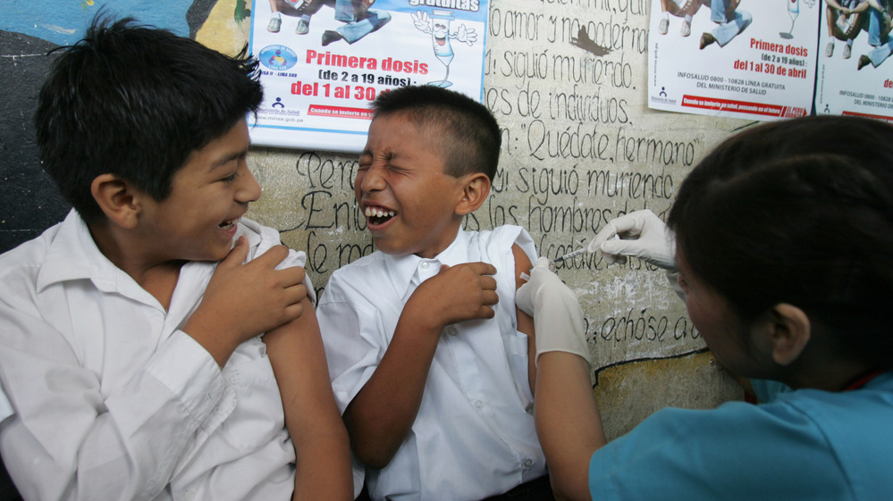 A boy in Lima, Peru, receives a hepatitis B vaccine during an immunization drive in 2008. The United Nations is considering a ban on the preservative thimerosal, which is often used in hepatitis B and other vaccines in developing countries. A boy in Lima, Peru, receives a hepatitis B vaccine during an immunization drive in 2008. The United Nations is considering a ban on the preservative thimerosal, which is often used in hepatitis B and other vaccines in developing countries.
