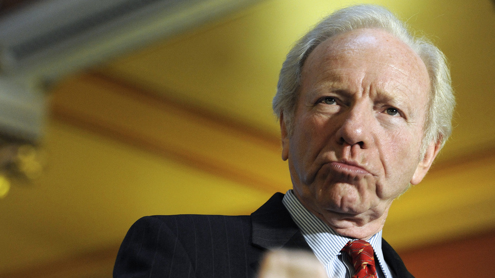 Sen. Joe Lieberman, an independent from Connecticut, at a news conference at the state Capitol in Hartford this month. Sen. Joe Lieberman, an independent from Connecticut, at a news conference at the state Capitol in Hartford this month.