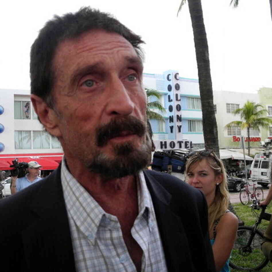 John McAfee in Miami on Thursday. John McAfee in Miami on Thursday.