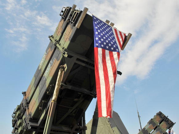 A U.S. Army Patriot Surface-to Air missile system on display in South Korea.