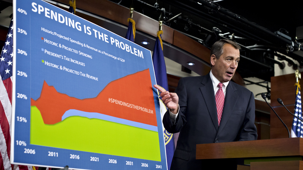 House Speaker John Boehner at the Capitol on Thursday. In a call the following day with President Obama, he proposed an income tax rate increase on people making more than $1 million a year as long as the president agreed to substantial spending cuts. House Speaker John Boehner at the Capitol on Thursday. In a call the following day with President Obama, he proposed an income tax rate increase on people making more than $1 million a year as long as the president agreed to substantial spending cuts.