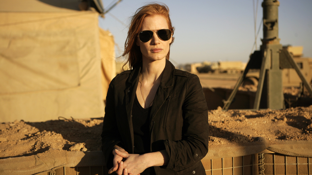 In the new film Zero Dark Thirty, Jessica Chastain plays Maya, a member of the elite team of spies and military operatives stationed in a covert base overseas who secretly devoted themselves to finding Osama bin Laden.