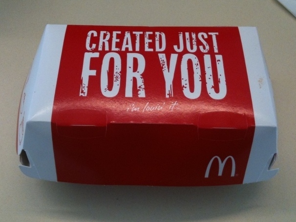 In this case, "Created Just For You" sounds like a threat.