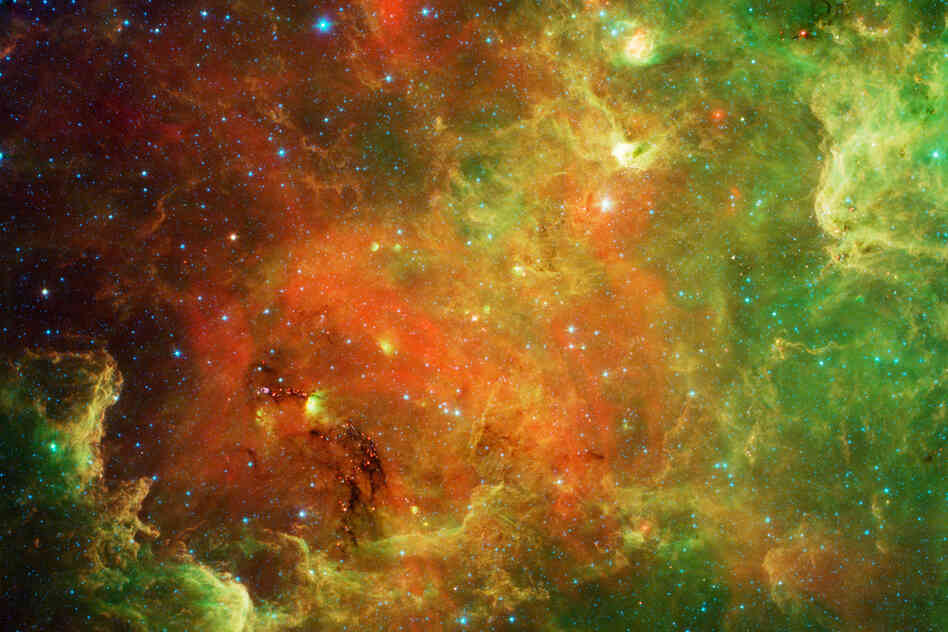 This swirling landscape of stars is known as the North American nebula.