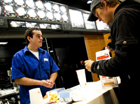 Kyle Pfifer works at a McDonald's in Williston, a job he got the same day he applied. He says he turned in his application, got lunch,