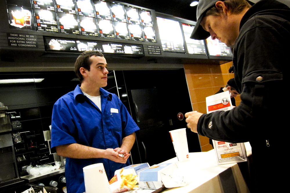 Kyle Pfifer works at a McDonald's in Williston, a job he got the same day he applied. He says he turned in his application, got lunch, "and I had a call before I was done eating, and I had a job."