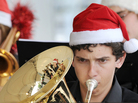 Members of the Victorian State Youth Brass Band of Australia during an attempt to set a world record by playing Christmas carols for 40 straight hours. Members of the Victorian State Youth Brass Band of Australia during an attempt to set a world record by playing Christmas carols for 40 straight hours.