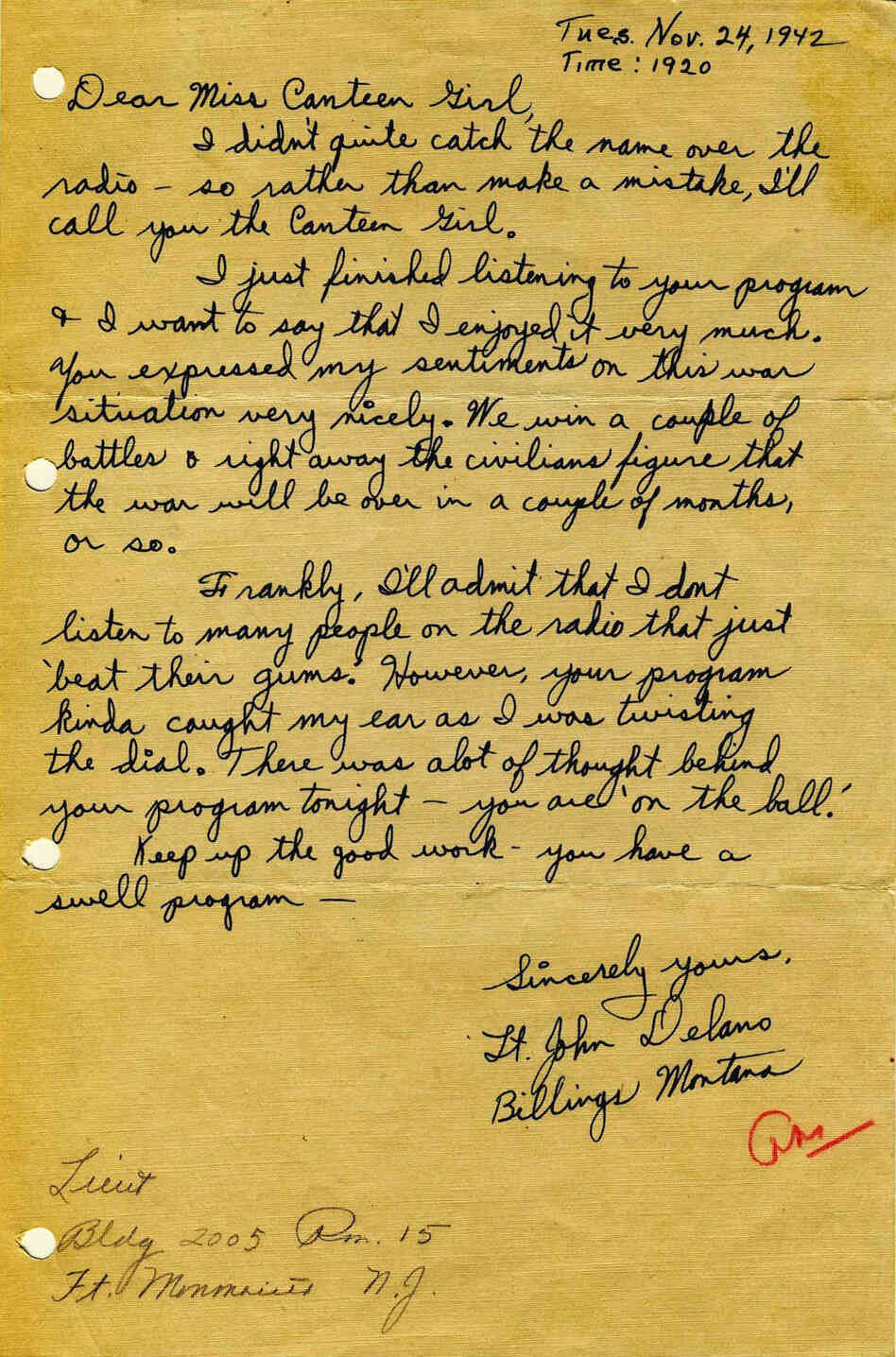 Delano letter Delano letter