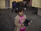Maysam Selmo, 8, during her first week at Albashayer School for Syrian Refugee Children in Antakya, Turkey. She and her extended family fled their village in northwestern Syria, and now live in a crowded apartment. Maysam Selmo, 8, during her first week at Albashayer School for Syrian Refugee Children in Antakya, Turkey. She and her extended family fled their village in northwestern Syria, and now live in a crowded apartment.