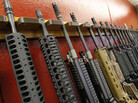Rifles are displayed for sale at a gun shop in Aurora, Colo., in July. Gun makers are feeling isolated by changing public attitudes. Rifles are displayed for sale at a gun shop in Aurora, Colo., in July. Gun makers are feeling isolated by changing public attitudes.
