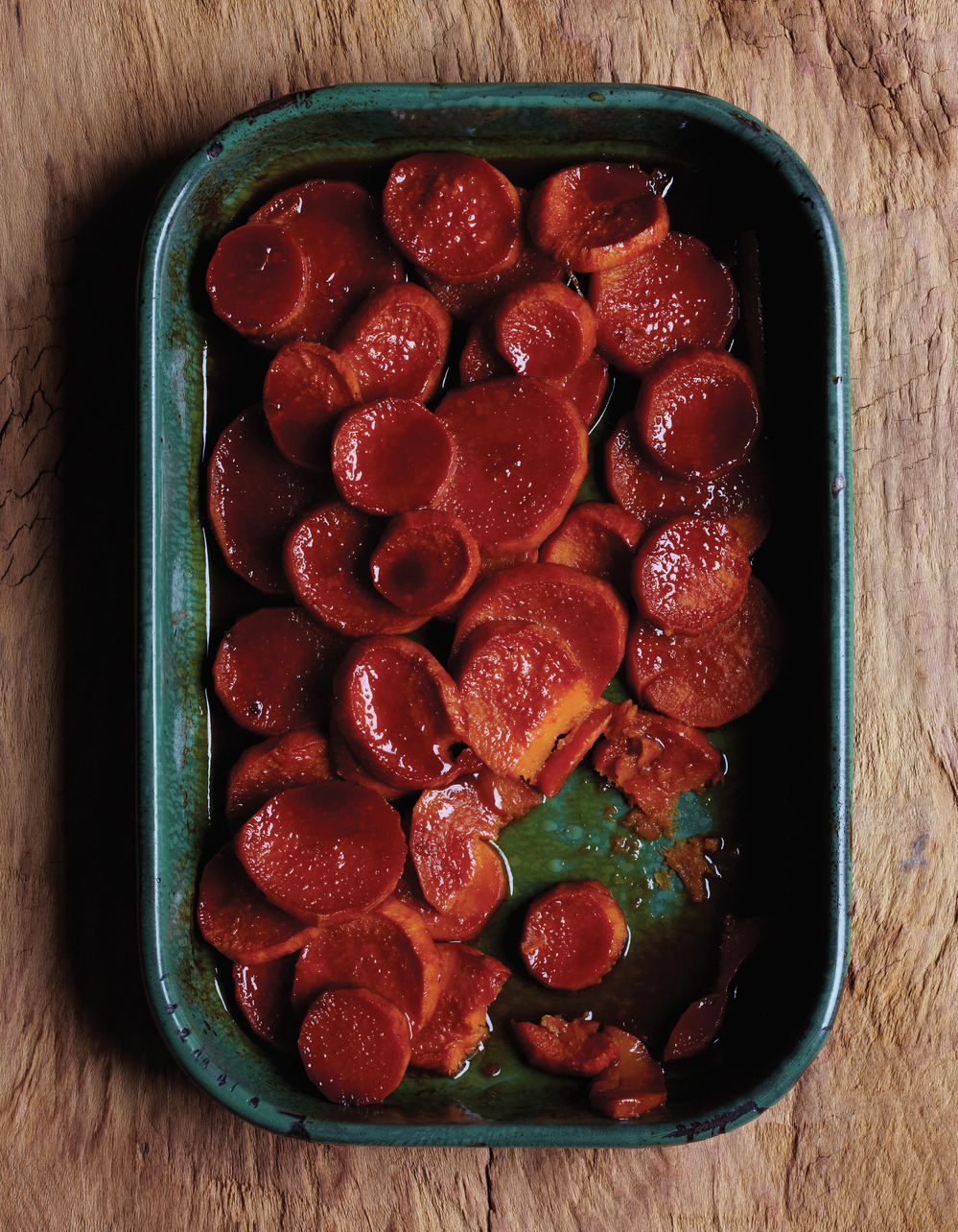Molasses, Miso and Maple Candied Sweet Potatoes