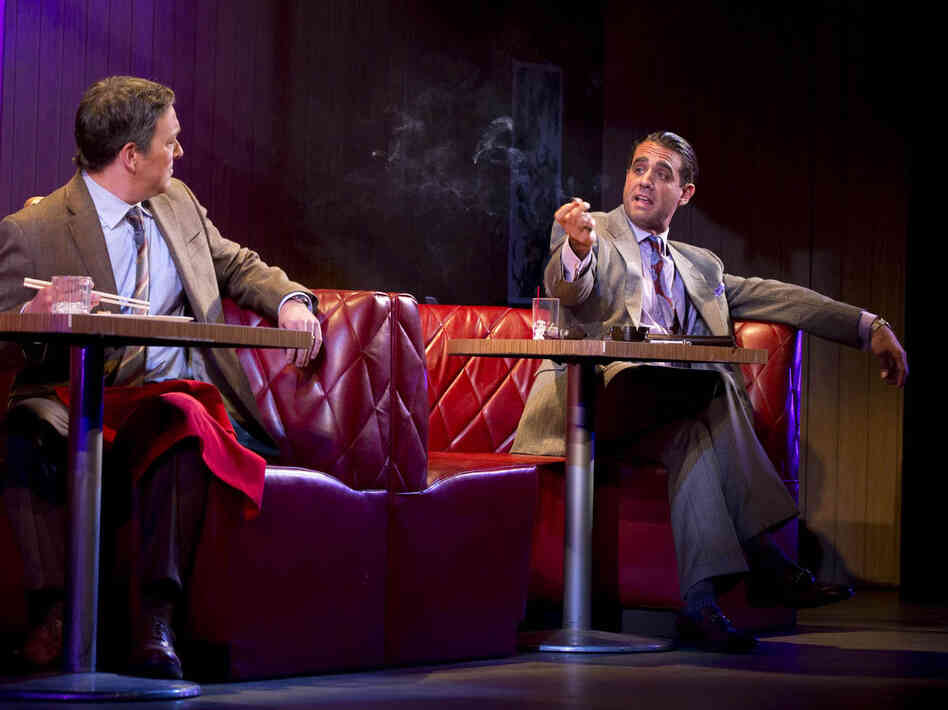 Bobby Cannavale (right) stars in Glengarry Glen Ross on Broadway. Cannavale has also starred in television shows such as HBO's Boardwalk Empire and in films such as The Station Agent.