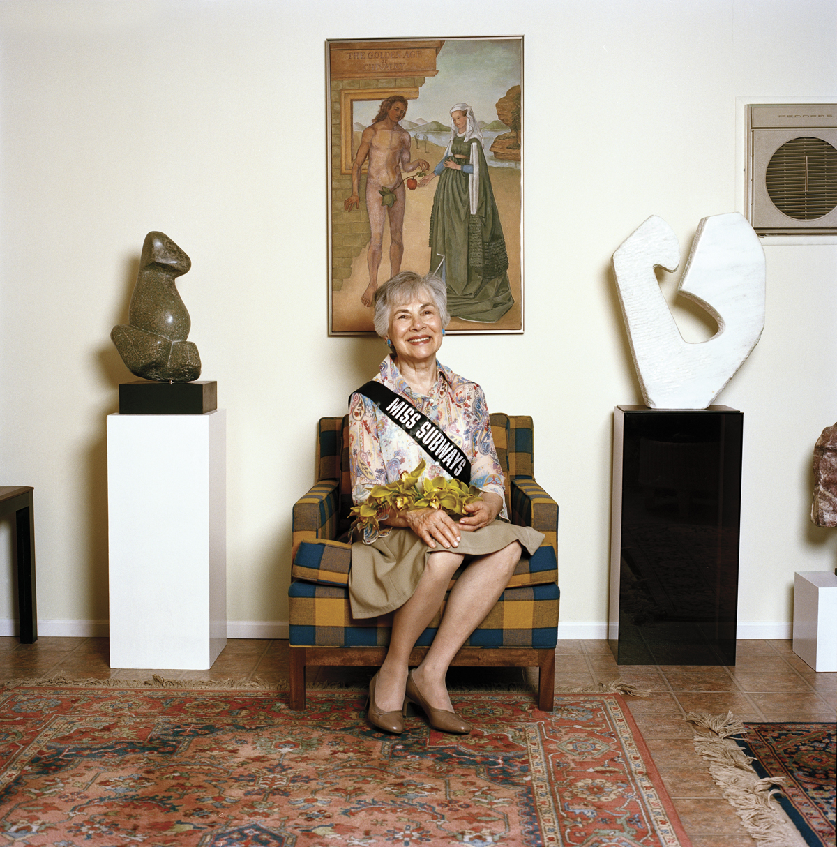 Enid Berkowitz Schwarzbaum at home with her artwork in Valley Stream, N.Y., 2008.