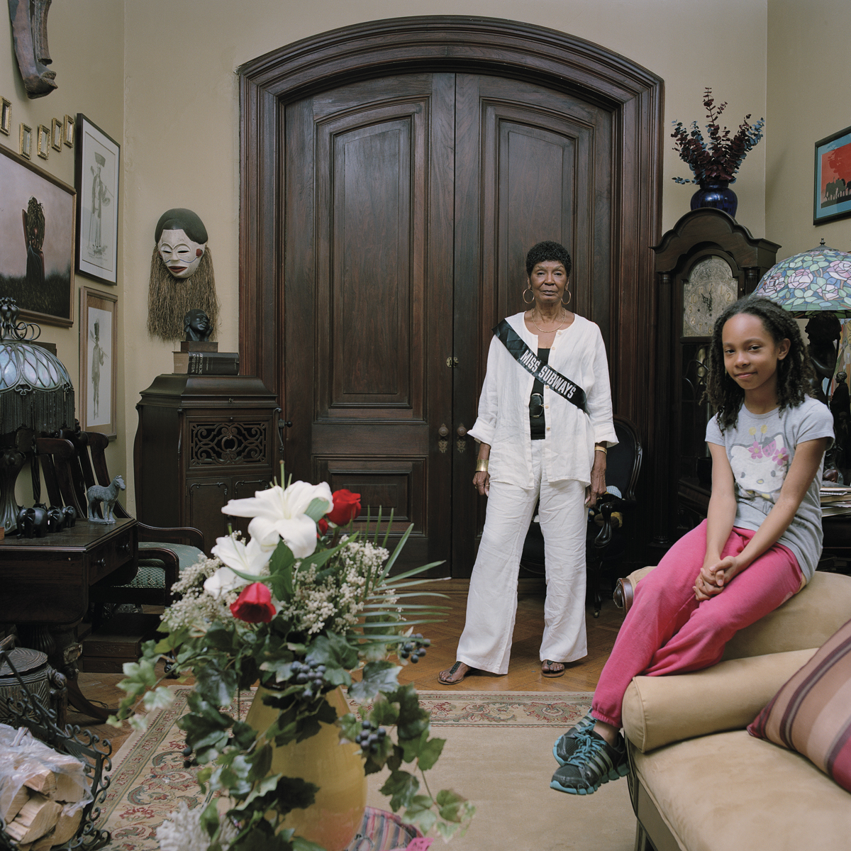Sanora Selsey with her granddaughter at her home in Brooklyn.