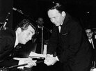 Dean Martin and his pal Frank Sinatra are responsible for delivering some of the most beloved Christmas recordings. Dean Martin and his pal Frank Sinatra are responsible for delivering some of the most beloved Christmas recordings.