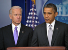 Vice President Biden watched as President Obama spoke earlier today in the White House briefing room. Vice President Biden watched as President Obama spoke earlier today in the White House briefing room.