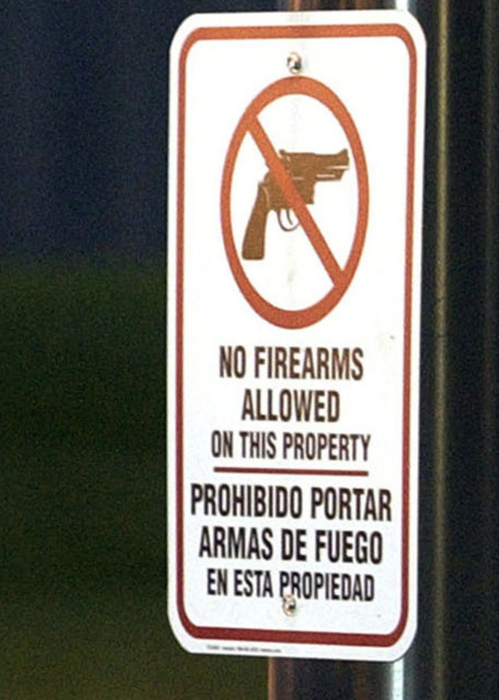 A sign some would like to see come down at schools.