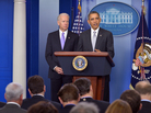 President Obama, with Vice President Biden at his side on Wednesday, at a news conference about gun violence that became dominated by questions of the fiscal cliff. President Obama, with Vice President Biden at his side on Wednesday, at a news conference about gun violence that became dominated by questions of the fiscal cliff.