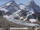 A screen grab of an interactive image of Mount Everest by GlacierWorks A screen grab of an interactive image of Mount Everest by GlacierWorks